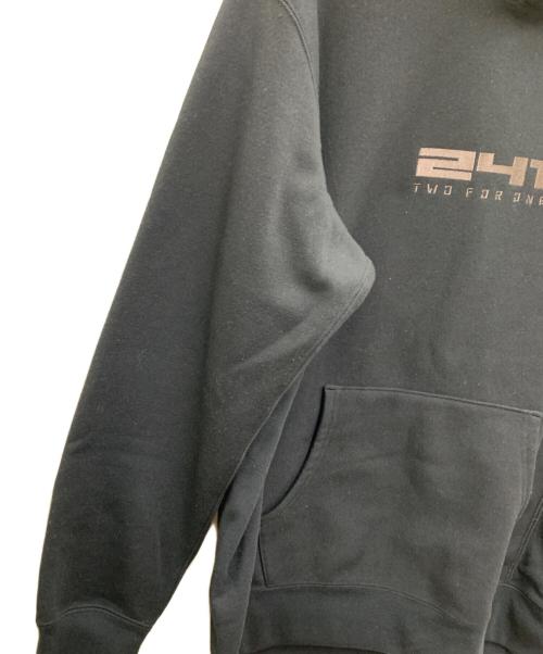241（トゥーフォーワン）241 (トゥーフォーワン) プルオーバーパーカー ブラック サイズ:Lの古着・服飾アイテム