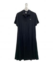 LACOSTE（ラコステ）の古着「リラックスフィットピケポロドレス」｜ブラック