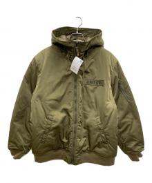 AVIREX（アヴィレックス）の古着「ミリタリーフーディ―ジャケット」｜オリーブ