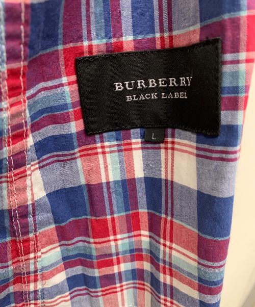 BURBERRY BLACK LABEL（バーバリーブラックレーベル）BURBERRY BLACK LABEL (バーバリーブラックレーベル) チェックテーラードジャケット レッド×ブルー サイズ:Lの古着・服飾アイテム