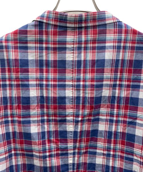 BURBERRY BLACK LABEL（バーバリーブラックレーベル）BURBERRY BLACK LABEL (バーバリーブラックレーベル) チェックテーラードジャケット レッド×ブルー サイズ:Lの古着・服飾アイテム