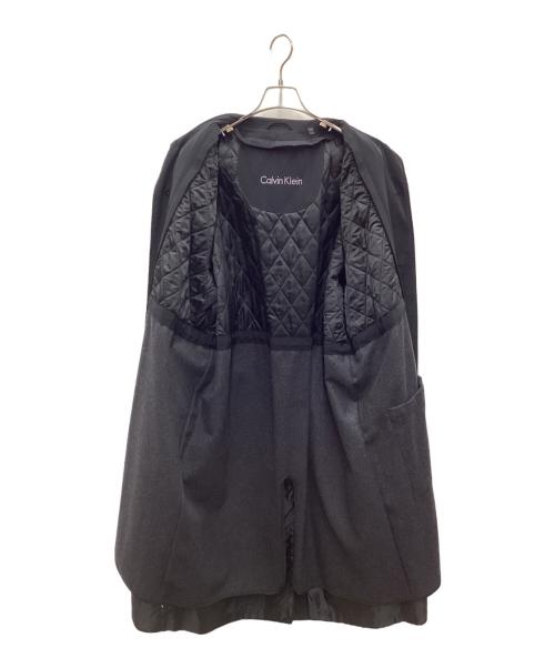 Calvin Klein（カルバンクライン）Calvin Klein (カルバンクライン) ライナー付ステンカラーコート ブラック サイズ:48Rの古着・服飾アイテム