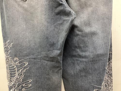 DOG TOWN（ドッグ タウン）DOG TOWN (ドッグ タウン) 刺繡デニムパンツ インディゴ サイズ:Lの古着・服飾アイテム