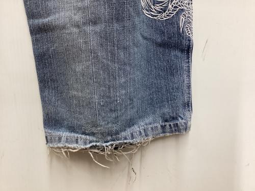 DOG TOWN（ドッグ タウン）DOG TOWN (ドッグ タウン) 刺繡デニムパンツ インディゴ サイズ:Lの古着・服飾アイテム