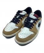 NIKEナイキ）の古着「AIR JORDAN 1 LOW」｜ベージュ×ブラック