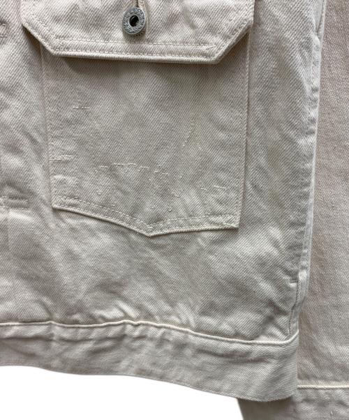 MOANDMO CLOTHNG（モーアンドモークロージング）MOANDMO CLOTHNG  (モーアンドモークロージング) デニムジャケット アイボリー サイズ:L 未使用品の古着・服飾アイテム