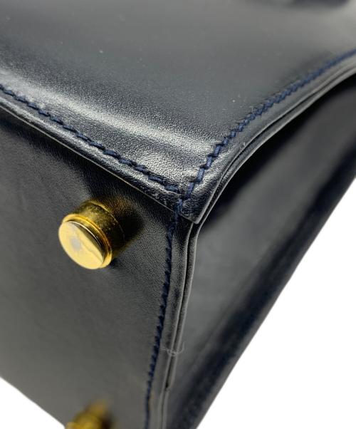 Salvatore Ferragamo（サルヴァトーレ フェラガモ）Salvatore Ferragamo (サルヴァトーレ フェラガモ) ハンドバッグ　ヴァラリボン ネイビーの古着・服飾アイテム