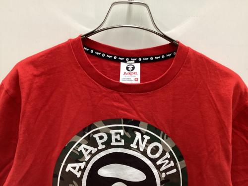 A BATHING APE（アベイシングエイプ）A BATHING APE (アベイシングエイプ) Tシャツ レッド サイズ:Mの古着・服飾アイテム