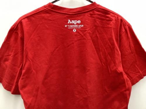 A BATHING APE（アベイシングエイプ）A BATHING APE (アベイシングエイプ) Tシャツ レッド サイズ:Mの古着・服飾アイテム