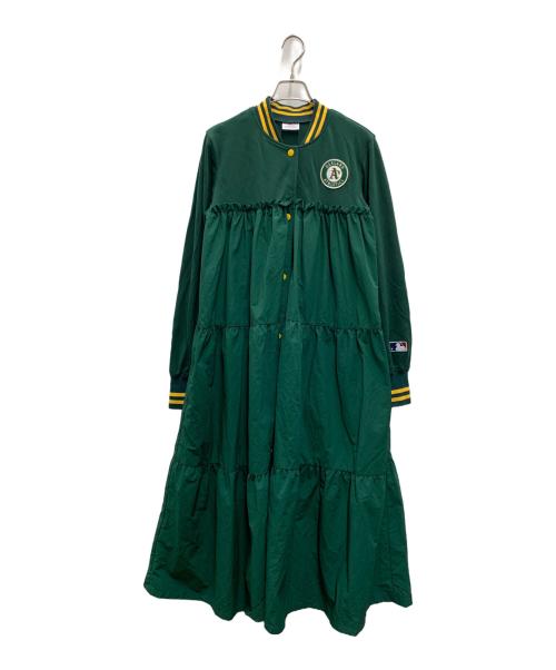 LOWRYS FARM（ローリーズファーム）LOWRYS FARM (ローリーズファーム) 長袖ワンピース グリーン サイズ:Fの古着・服飾アイテム