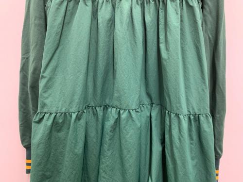 LOWRYS FARM（ローリーズファーム）LOWRYS FARM (ローリーズファーム) 長袖ワンピース グリーン サイズ:Fの古着・服飾アイテム