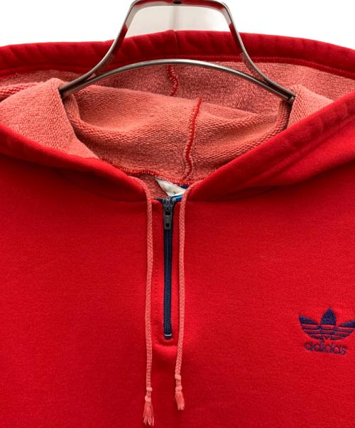 adidas（アディダス）adidas (アディダス) ハーフジップパーカー　70s  レッド サイズ:ーの古着・服飾アイテム