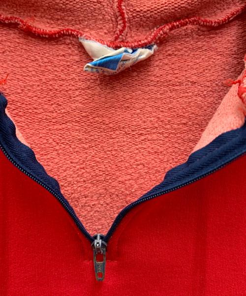 adidas（アディダス）adidas (アディダス) ハーフジップパーカー　70s  レッド サイズ:ーの古着・服飾アイテム