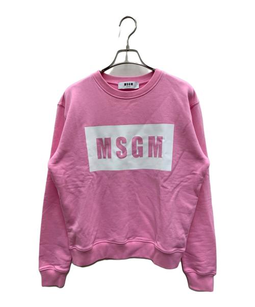 MSGM（エムエスジーエム）MSGM (エムエスジーエム) ビックロゴスウェット ピンク サイズ:Mの古着・服飾アイテム