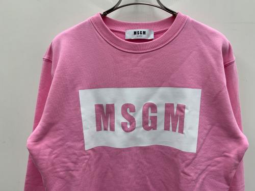 MSGM（エムエスジーエム）MSGM (エムエスジーエム) ビックロゴスウェット ピンク サイズ:Mの古着・服飾アイテム