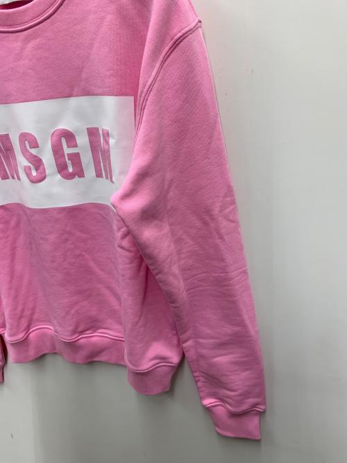 MSGM（エムエスジーエム）MSGM (エムエスジーエム) ビックロゴスウェット ピンク サイズ:Mの古着・服飾アイテム