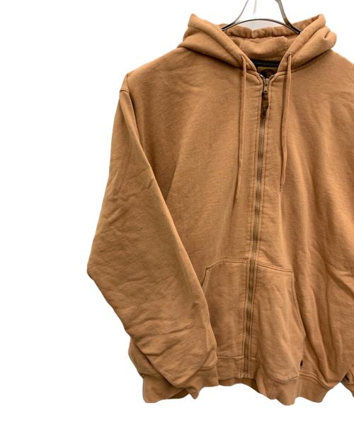 BERNE（バーン）BERNE (バーン) ジップパーカー ブラウン サイズ:2XLの古着・服飾アイテム