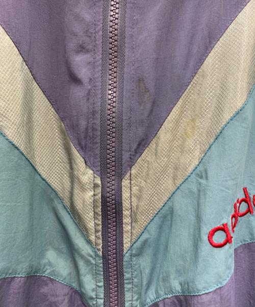 adidas（アディダス）adidas (アディダス) ナイロンジャケット パープル×グレー サイズ:Ｌの古着・服飾アイテム