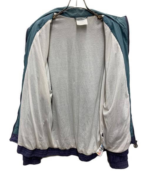 adidas（アディダス）adidas (アディダス) ナイロンジャケット パープル×グレー サイズ:Ｌの古着・服飾アイテム