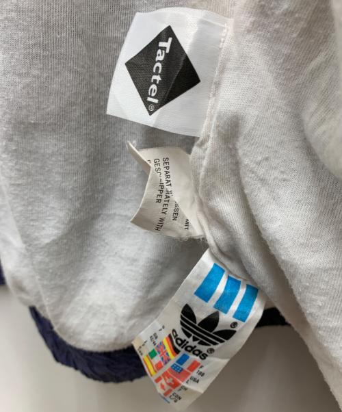 adidas（アディダス）adidas (アディダス) ナイロンジャケット パープル×グレー サイズ:Ｌの古着・服飾アイテム
