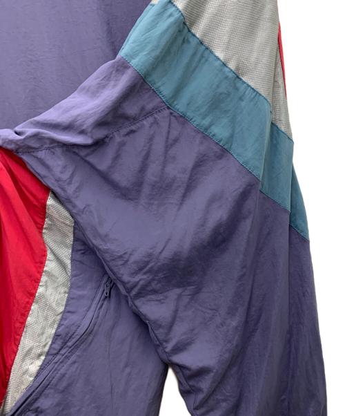 adidas（アディダス）adidas (アディダス) ナイロンジャケット パープル×グレー サイズ:Ｌの古着・服飾アイテム