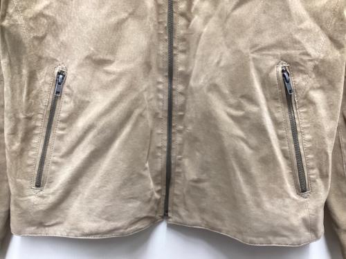 Calvin Klein（カルバンクライン）Calvin Klein (カルバンクライン) レザージャケット ベージュ サイズ:Sの古着・服飾アイテム