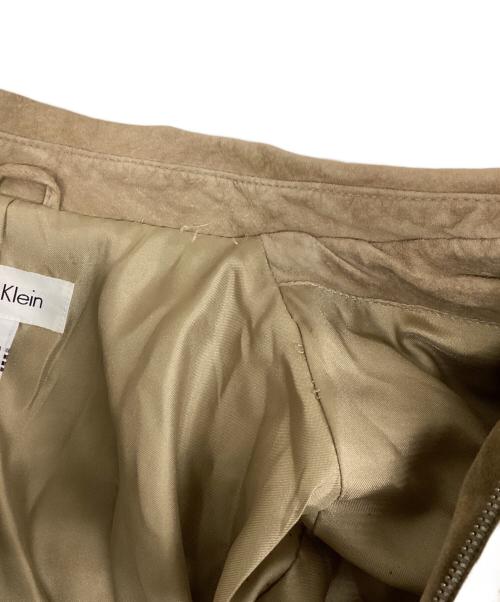 Calvin Klein（カルバンクライン）Calvin Klein (カルバンクライン) レザージャケット ベージュ サイズ:Sの古着・服飾アイテム