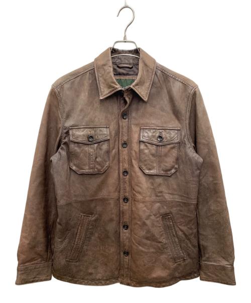 Eddie Bauer（エディーバウアー）Eddie Bauer (エディーバウアー) シャツジャケット ブラウン サイズ:Sの古着・服飾アイテム
