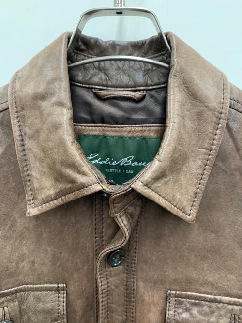 Eddie Bauer（エディーバウアー）Eddie Bauer (エディーバウアー) シャツジャケット ブラウン サイズ:Sの古着・服飾アイテム