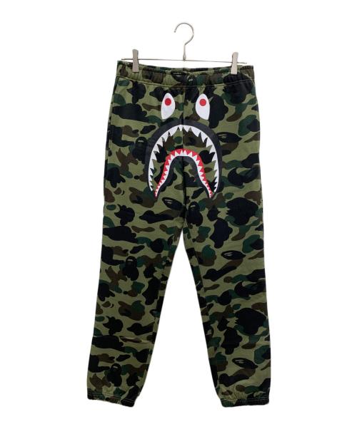 A BATHING APE（アベイシングエイプ）A BATHING APE (アベイシングエイプ) シャークスウェットパンツ グリーン サイズ:M 未使用品の古着・服飾アイテム