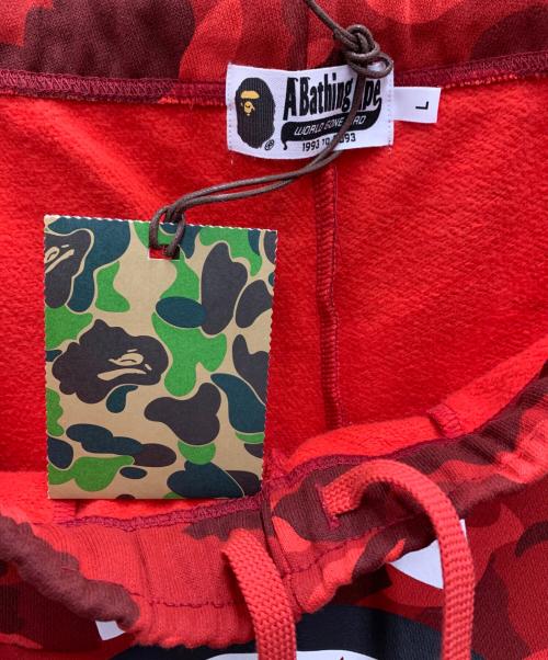 A BATHING APE（アベイシングエイプ）A BATHING APE (アベイシングエイプ) シャークスウェットパンツ レッド サイズ:L 未使用品の古着・服飾アイテム
