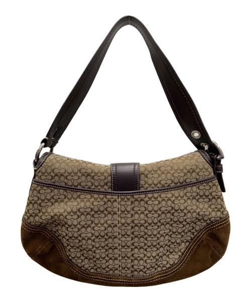 COACH（コーチ）COACH (コーチ) ハンドバッグ ブラウン×ベージュの古着・服飾アイテム