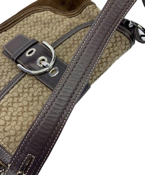 COACH（コーチ）COACH (コーチ) ハンドバッグ ブラウン×ベージュの古着・服飾アイテム
