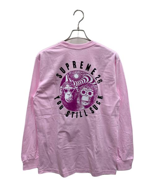 SUPREME（シュプリーム）SUPREME (シュプリーム) 長袖カットソー ピンク サイズ:Mの古着・服飾アイテム