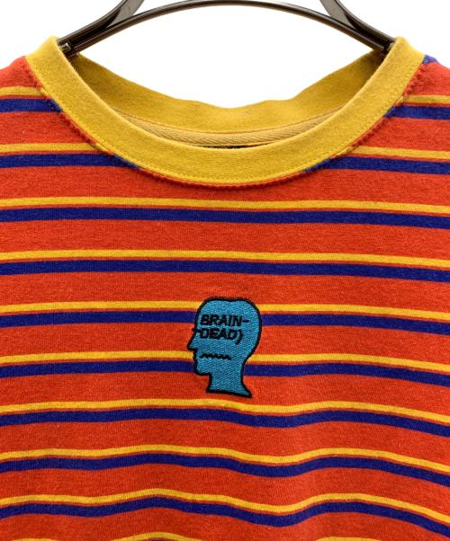 BRAIN DEAD（ブレインデッド）BRAIN DEAD (ブレインデッド) 半袖カットソー オレンジ×イエロー サイズ:XSの古着・服飾アイテム