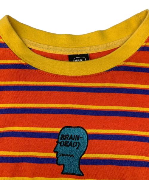 BRAIN DEAD（ブレインデッド）BRAIN DEAD (ブレインデッド) 半袖カットソー オレンジ×イエロー サイズ:XSの古着・服飾アイテム
