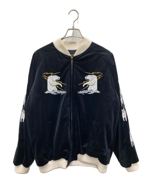 HOUSTON（ヒューストン）HOUSTON (ヒューストン) スカジャン ブラック サイズ:XLの古着・服飾アイテム