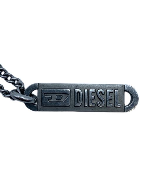DIESEL（ディーゼル）DIESEL (ディーゼル) ロゴプレートネックレス シルバーの古着・服飾アイテム