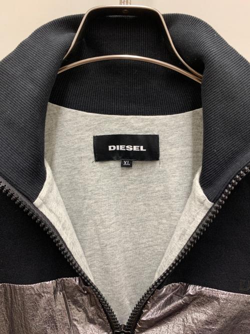 DIESEL（ディーゼル）DIESEL (ディーゼル) ジップジャケット ブラック×グレー サイズ:XLの古着・服飾アイテム