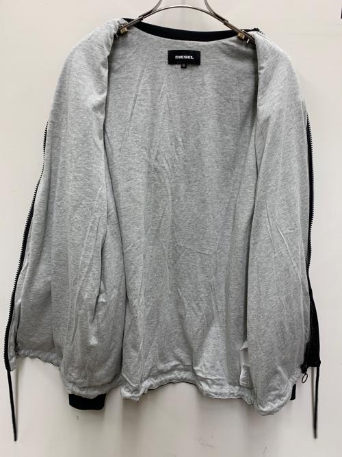 DIESEL（ディーゼル）DIESEL (ディーゼル) ジップジャケット ブラック×グレー サイズ:XLの古着・服飾アイテム