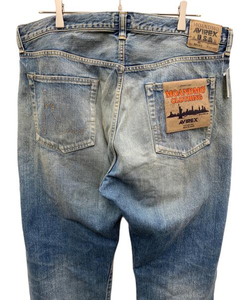 AVIREX（アヴィレックス）AVIREX (アヴィレックス) MOANDMO (モーアンドモー) デニムパンツ インディゴ サイズ:W40×L32 未使用品の古着・服飾アイテム