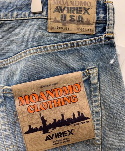 AVIREX（アヴィレックス）AVIREX (アヴィレックス) MOANDMO (モーアンドモー) デニムパンツ インディゴ サイズ:W40×L32 未使用品の古着・服飾アイテム
