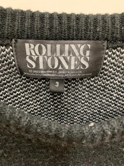 ROLLING STONES（ローリングストーンズ）ROLLING STONES (ローリングストーンズ) 厚手ニット ブラック サイズ:3の古着・服飾アイテム