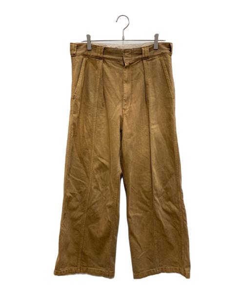 Dickies（ディッキーズ）Dickies (ディッキーズ) タックパンツ ブラウン サイズ:Lの古着・服飾アイテム