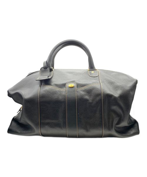 dunhill（ダンヒル）dunhill (ダンヒル) レザーボストンバッグ ブラックの古着・服飾アイテム