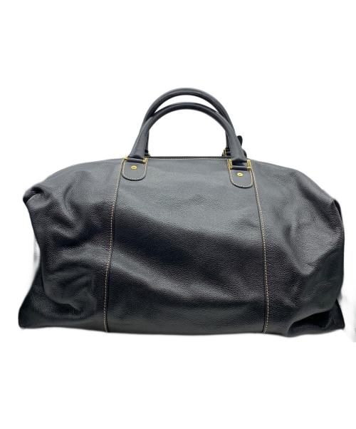 dunhill（ダンヒル）dunhill (ダンヒル) レザーボストンバッグ ブラックの古着・服飾アイテム