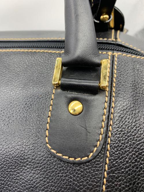 dunhill（ダンヒル）dunhill (ダンヒル) レザーボストンバッグ ブラックの古着・服飾アイテム