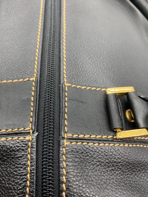 dunhill（ダンヒル）dunhill (ダンヒル) レザーボストンバッグ ブラックの古着・服飾アイテム