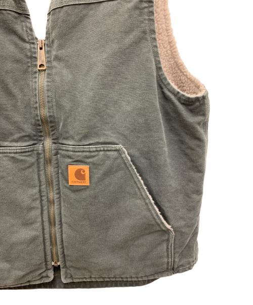 CarHartt（カーハート）CarHartt (カーハート) 裏ボアダックベスト オリーブ サイズ:Mの古着・服飾アイテム