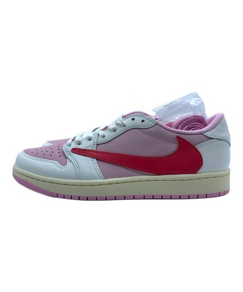 NIKE（ナイキ）NIKE (ナイキ) TRAVIS SCOTT (トラヴィススコット) AIR JORDAN1  ピンク×ホワイト サイズ:27 未使用品の古着・服飾アイテム